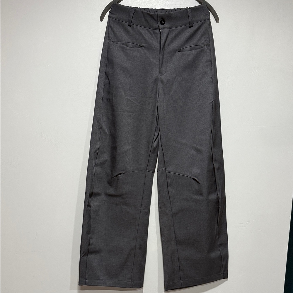 MICAS Stylish Gray Wide Leg Women's Pants